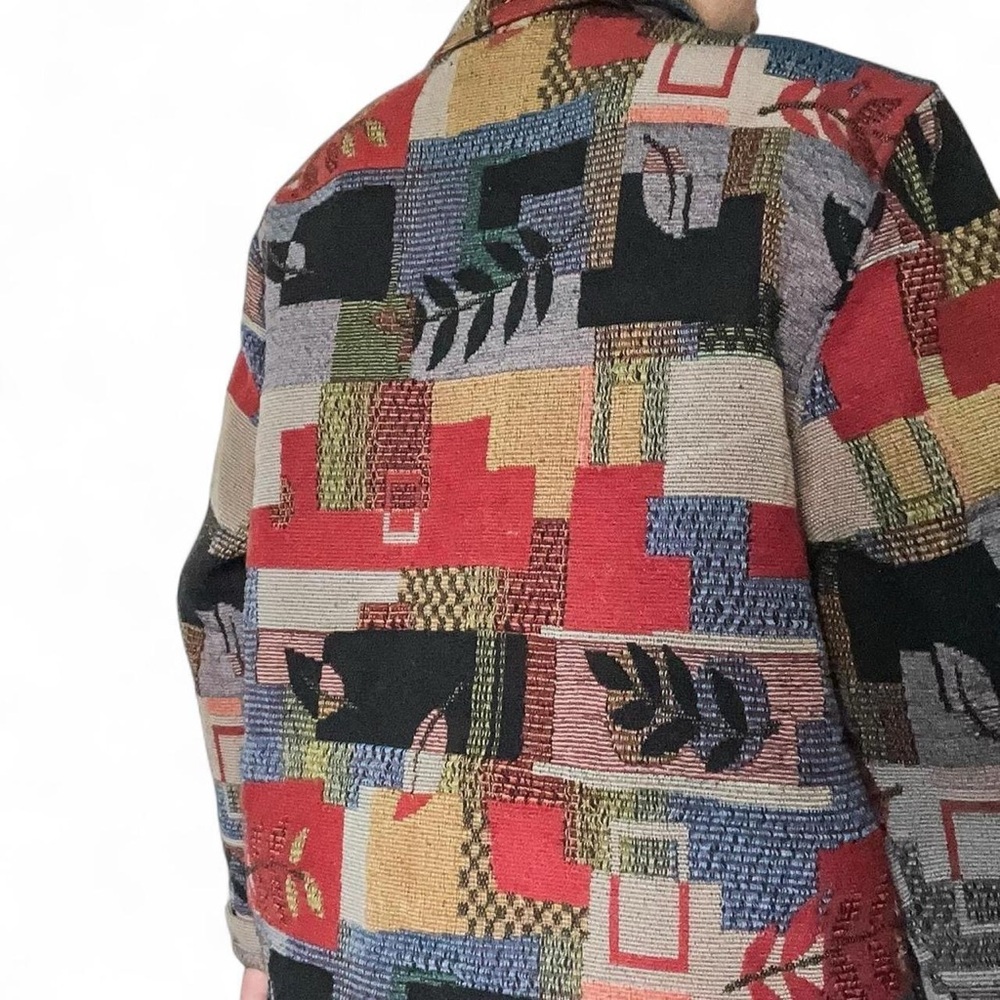 Jane Ashley Multicolor Patchwork Blazer - image 2